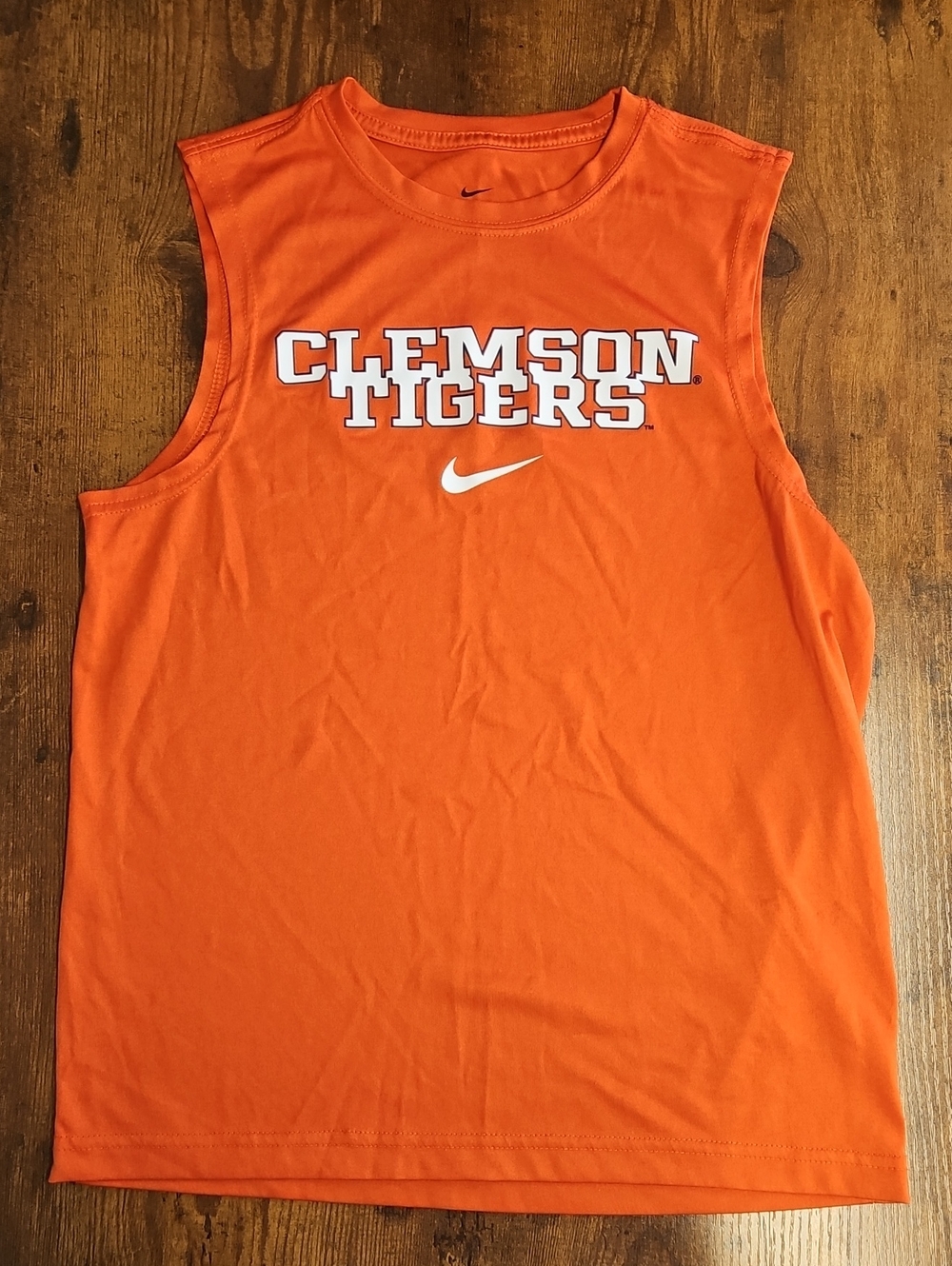 Boy's Nike Orange Sleeveless Clemson Tigers Athletic Tank